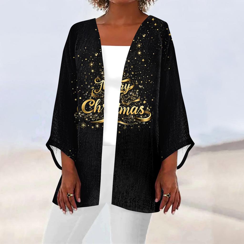 Женская повседневная модная легкая куртка средней длины с принтом, кардиган