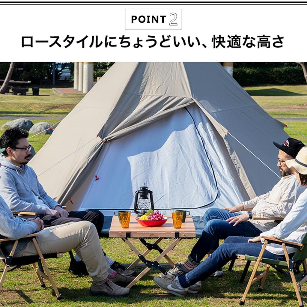 FIELDOOR Деревянный стол с рулонной столешницей [натуральный] Ширина 90 x Глубина 60 x Высота 45 см Натуральное дерево Компактное хранение Простая сборка Сумка для хранения в комплекте Низкий столик