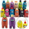 12pcs Among Christmas Us Action Figure Crewmate Impostor Game Car Decor Desktop