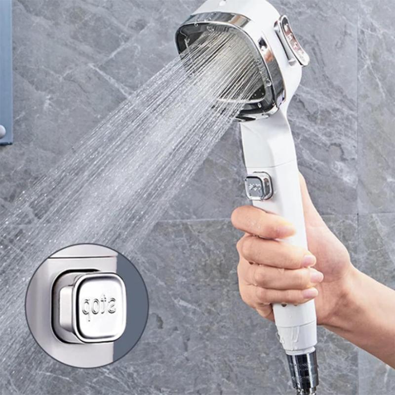 4-режимная ручная насадка для душа под давлением с переключателем паузы, встроенная мощная смывка