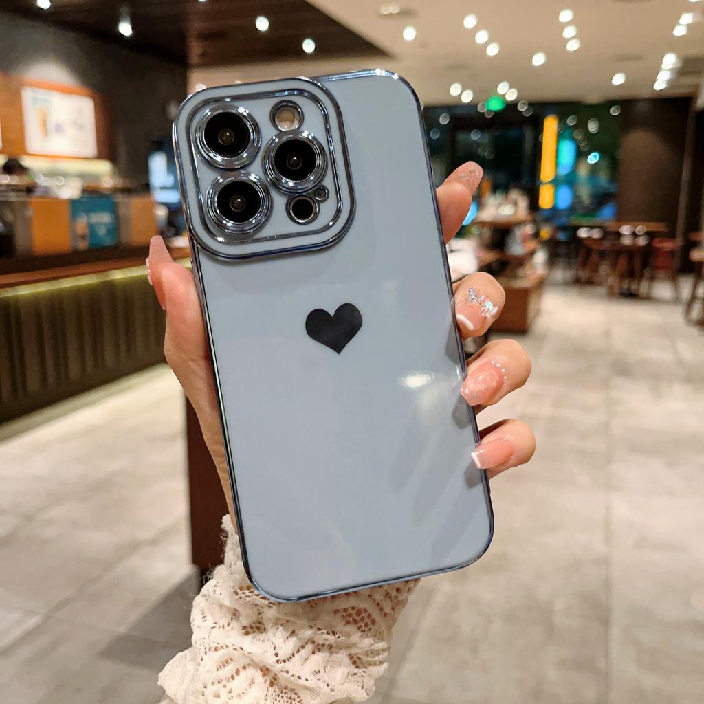 Чехол для телефона Love Heart для iPhone 15 14 13 12 11 Pro Max Plus, силиконовые чехлы для iPhone 7 8 Plus X XS Max XR SE 2 3 2020 2022, защитная задняя крышка