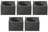 Set of 5 Stage Black 10cm Cube Bowls X Small Bowls by Setomonohonpo [9.6 6.3cm]