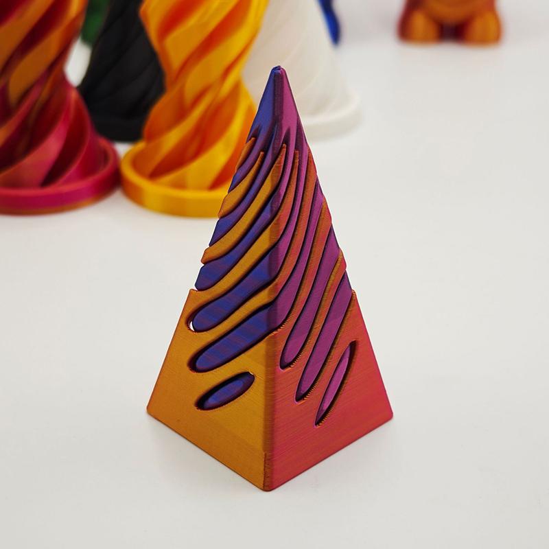 1 шт. Детская 3D-печатная игрушка-непоседа в виде спирального конуса, Невозможная пирамида, Сквозная скульптура, Антистресс, Снятие тревоги, Игрушка для взрослых