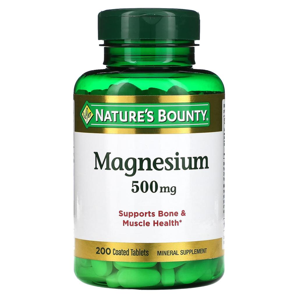 Nature's Bounty Magnesium, 500 Mg, 200 Coated Tablets