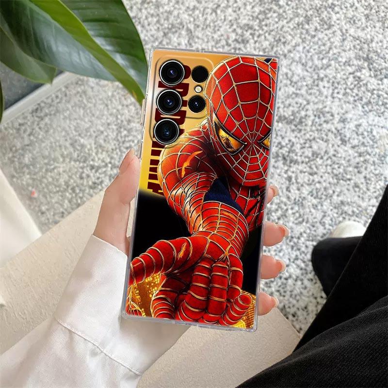 Прозрачный чехол The Avengers Spiderman Marvel для Samsung Galaxy S26 S25 Ultra S24 S22 S26 Plus S20 S23 S21 S25 FE Прозрачная крышка