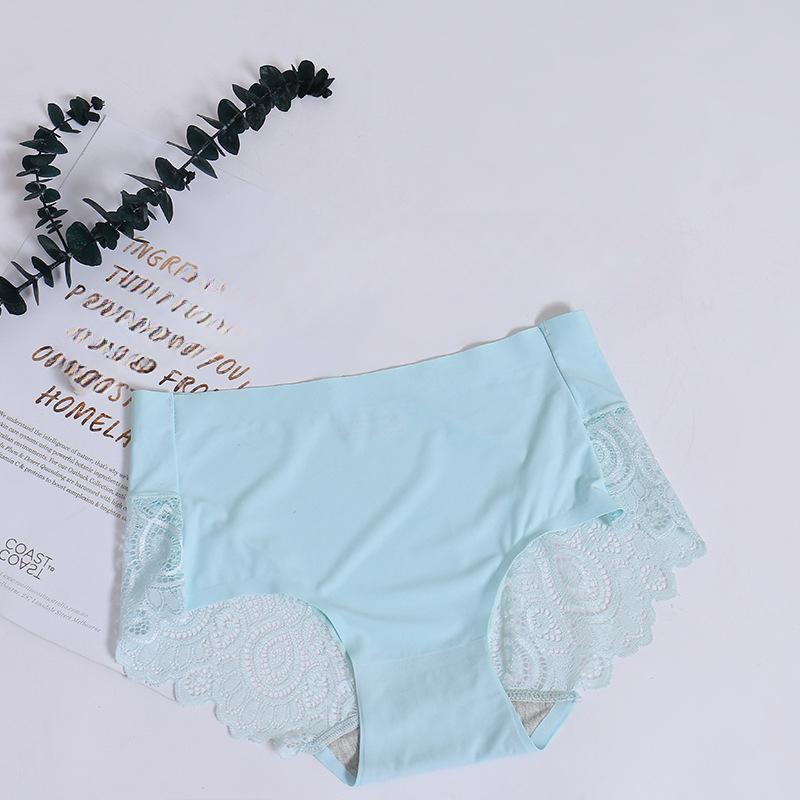 Женское сексуальное нижнее белье Трусики средней посадки Нижнее белье Кружево Чистый цвет Хлопок Женское нижнее белье Трусы