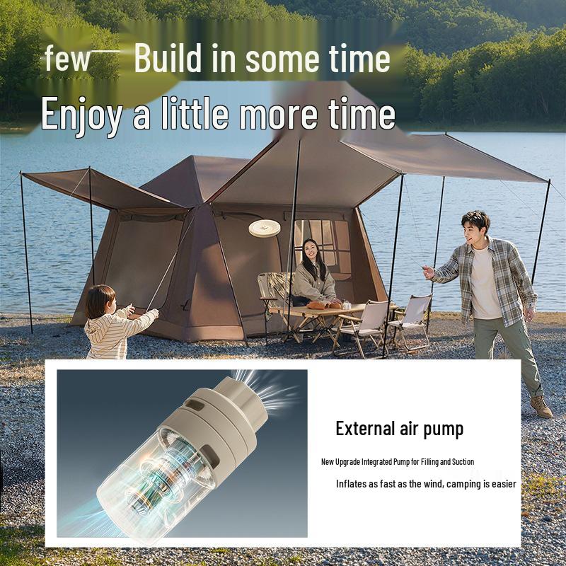 Shan Yue Automatic Inflatable 2-in-1 Camping Tent & Awning Portable Folding Gear