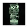Touch Switch Table Desk Lamp Kid Fashion 3D Owl LED Night Light Bedroom Decor Xmas Gifts