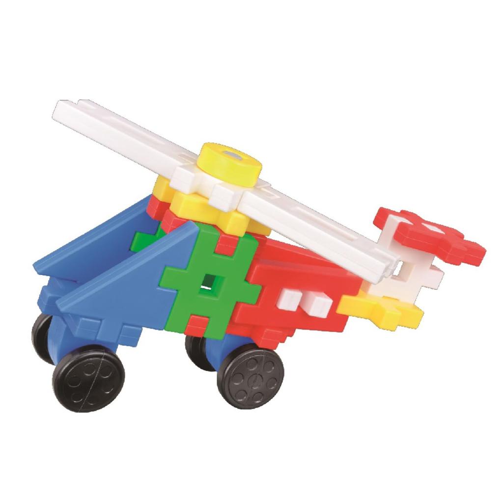 Gakken New Block Fire Engine Bottle (Ages 2 and up) 83754, 9 Types, 32 Parts