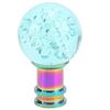Gear Shift Knob with M8 M10 M12 Adapter Universal Acrylic Transparent Bubble Style Shifter Head for Car Light Blue