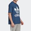 Adidas Футболка с коротким рукавом и круглым вырезом Originals Trefoil, мужская, униформа, синяя FM3795
