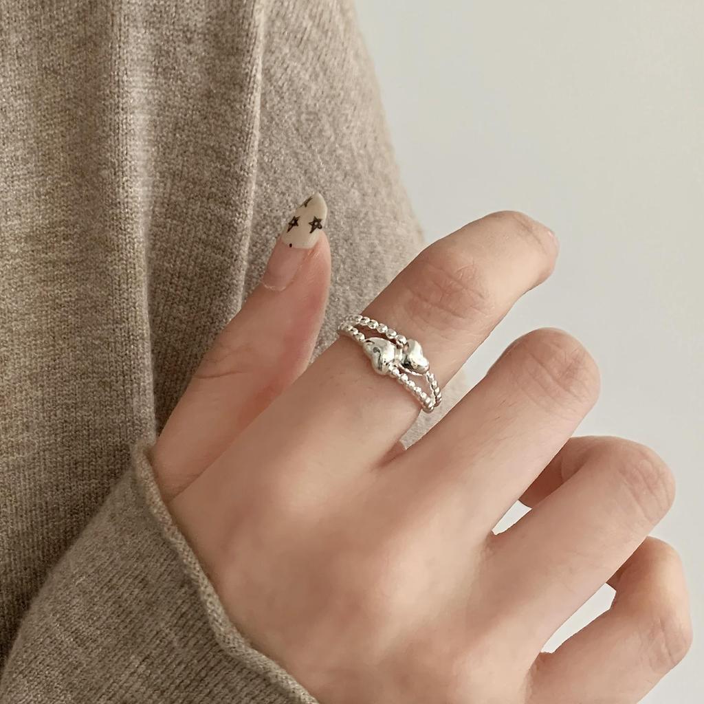 Женское ретро черное овальное геометрическое разомкнутое кольцо - Универсальное модное украшение на указательный палец