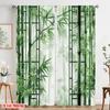 2 шт., 2D печать на ткани для штор, Бамбуковая безмятежность, Универсальный полиэстер (без удилища) Украшения для улицы для разных комнат