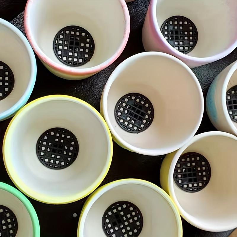 50 шт. Сверхпрочные круглые вкладыши для цветочных горшков 1,77 дюйма - Непротекаемые, Защищенные от насекомых, Дышащие дренажные маты с круглым сетчатым основанием