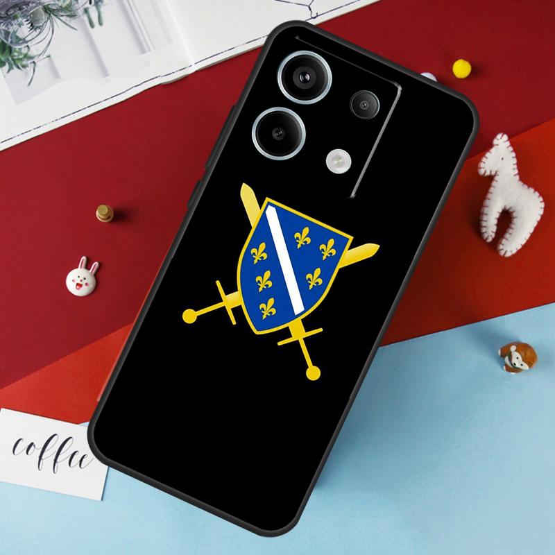 Чехол с флагом Боснии для Xiaomi Redmi Note 14 Pro 13 12 11 10 15 Pro Plus Redmi 14C 15C 10C 12C 13C 15