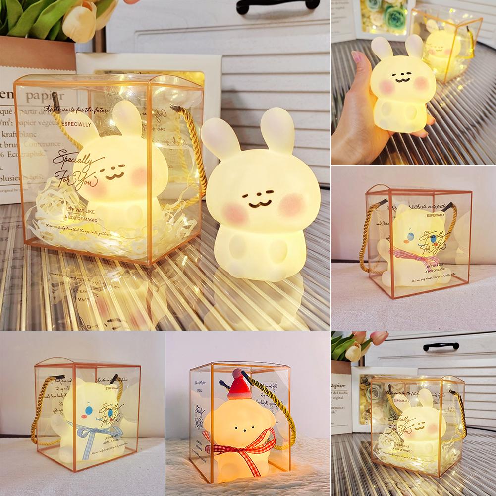 Baby Night Light Cute Christmas Theme LED Night Lamp Sleep Lamp Bedroom Bedside Night Atmosphere Lamp For Kids Baby Gifts