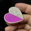 Multi-language, Pink Heart-shaped Commemorative Medallion, Creative Silver-plated Coin, Healing, Gift for Girlfriend, Confession, Valentine's Day