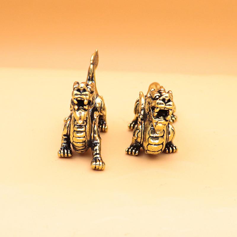 1Pc Good Lucky Golden Dragon Chinese Zodiac Twelve Statue Gold Dragon Statue Animals Sculpture Figurines Desktop Decoration