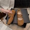 Retro Shallow Mouth Inner Height Increase Outer Wear Mary Jane Single Shoes 2025 Spring New Versatile Simple Women