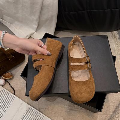 Ретро туфли Мэри Джейн с мелким вырезом, с внутренней платформой, на внешней подошве, весна 2025, новые, универсальные, простые женские