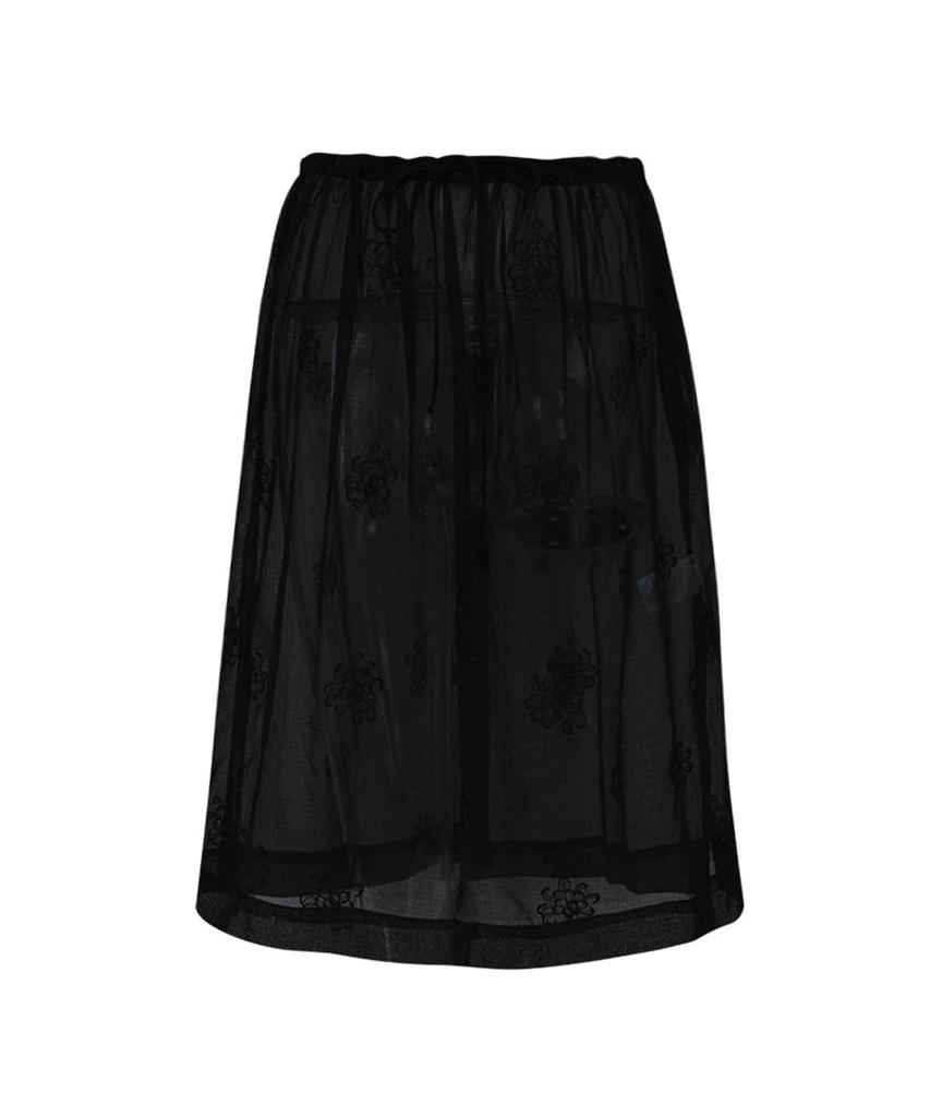 Lulu Seoul Chloe See Through Skirt (Black)