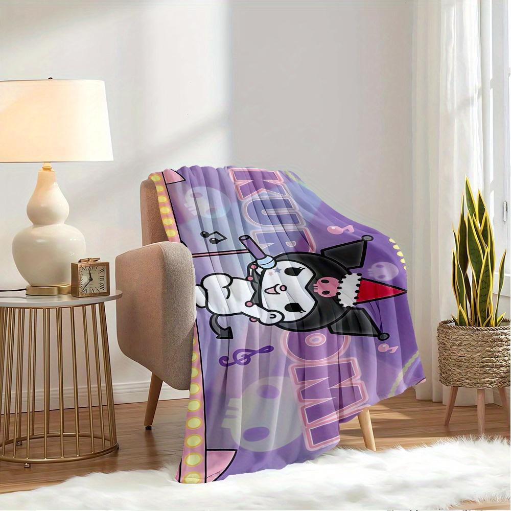 1pc Flannel Kuromi, Party Hat, Stage PerformanceThrow Blanket, Cartoon Truck Pattern Printed Blanket, Warm Cozy Soft Blanket For Couch Bed S