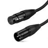 XLR Cable, CableCreation XLR Male To XLR Female (XLR Cable) Balanced Cable 3-Pin Microphone Cable XLR Converter Canon Cable Black1.8M
