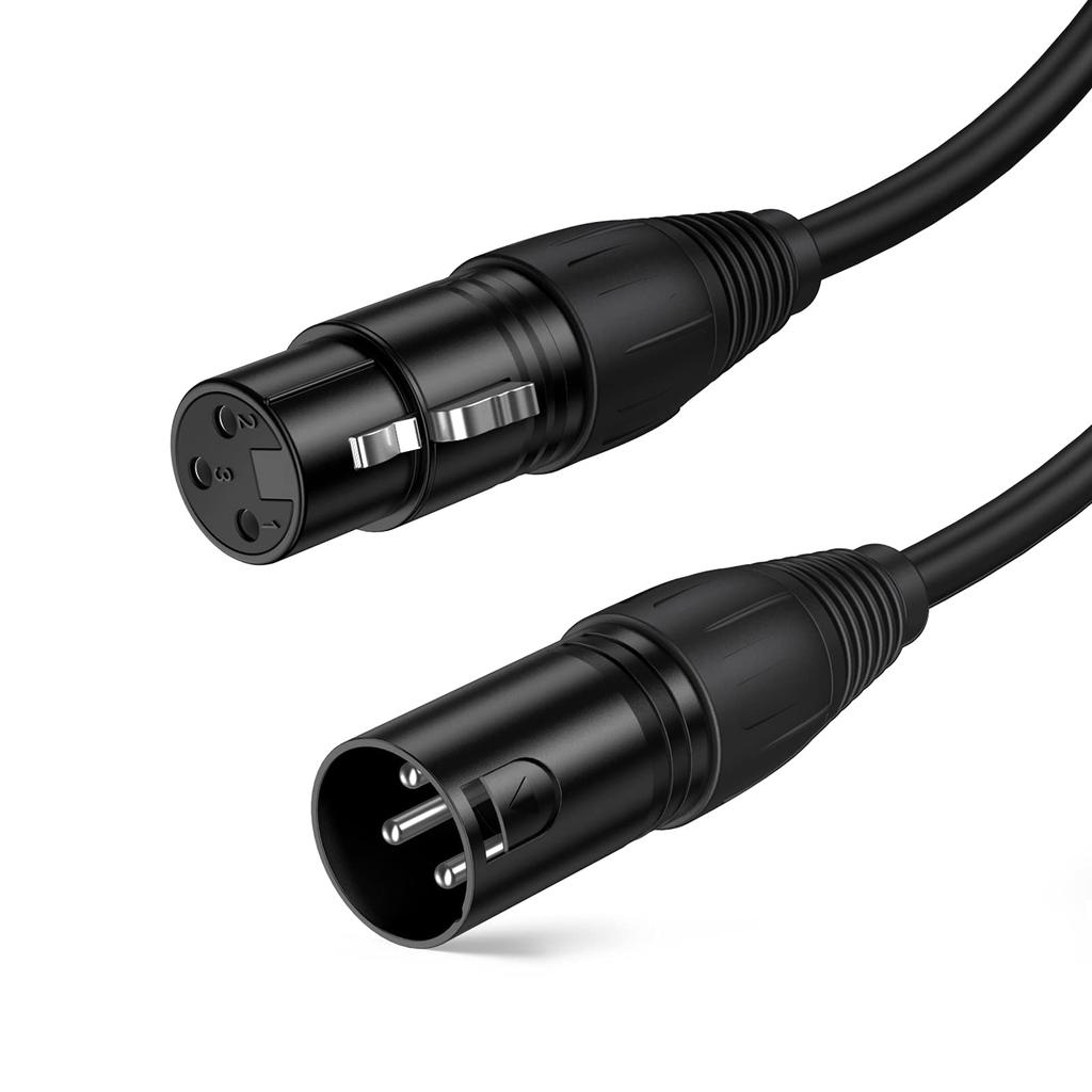 XLR Cable, CableCreation XLR Male To XLR Female (XLR Cable) Balanced Cable 3-Pin Microphone Cable XLR Converter Canon Cable Black1.8M