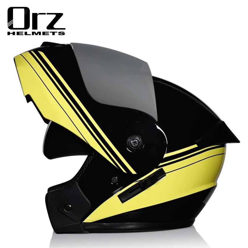 Full Face Motorcycle Helmet With Dual Visor Men Women ABS Material Ventilated Riding Gear