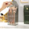 Desktop Makeup Brush Holder Dustproof Waterproof Makeup Brush Storage Box Plastic Clear Eyebrow Pencil Cosmetics Organizer