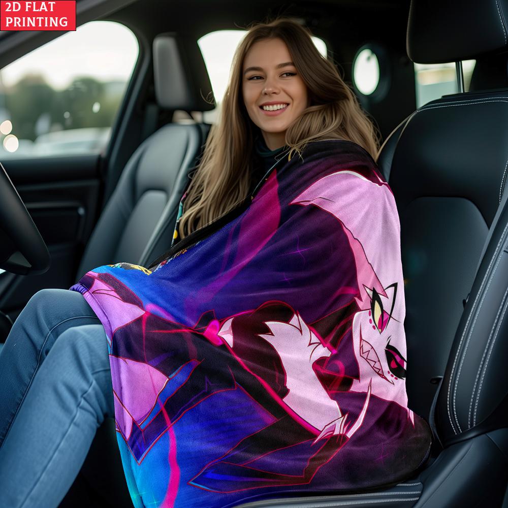 Anime thin Flannel Blanket for Bedrooms,Living Rooms,Sofas Blankets,Offices,Lunch Breaks,Picnics,blankets fluffy