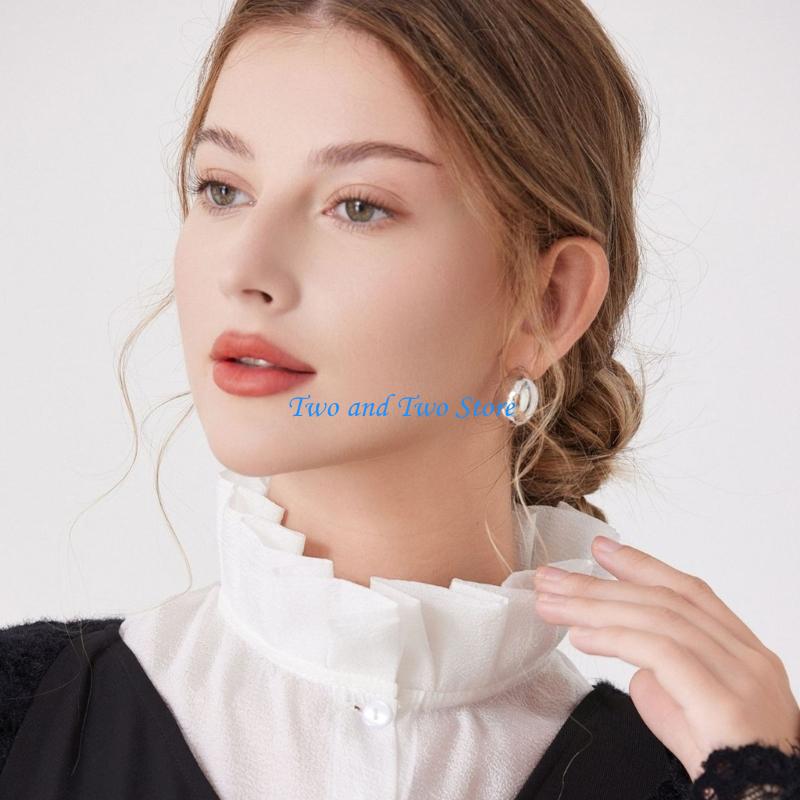 HX6F Adjustable Decorative Collar Accessory Delicate Lace Edging Soft Women Wardrobe Essential