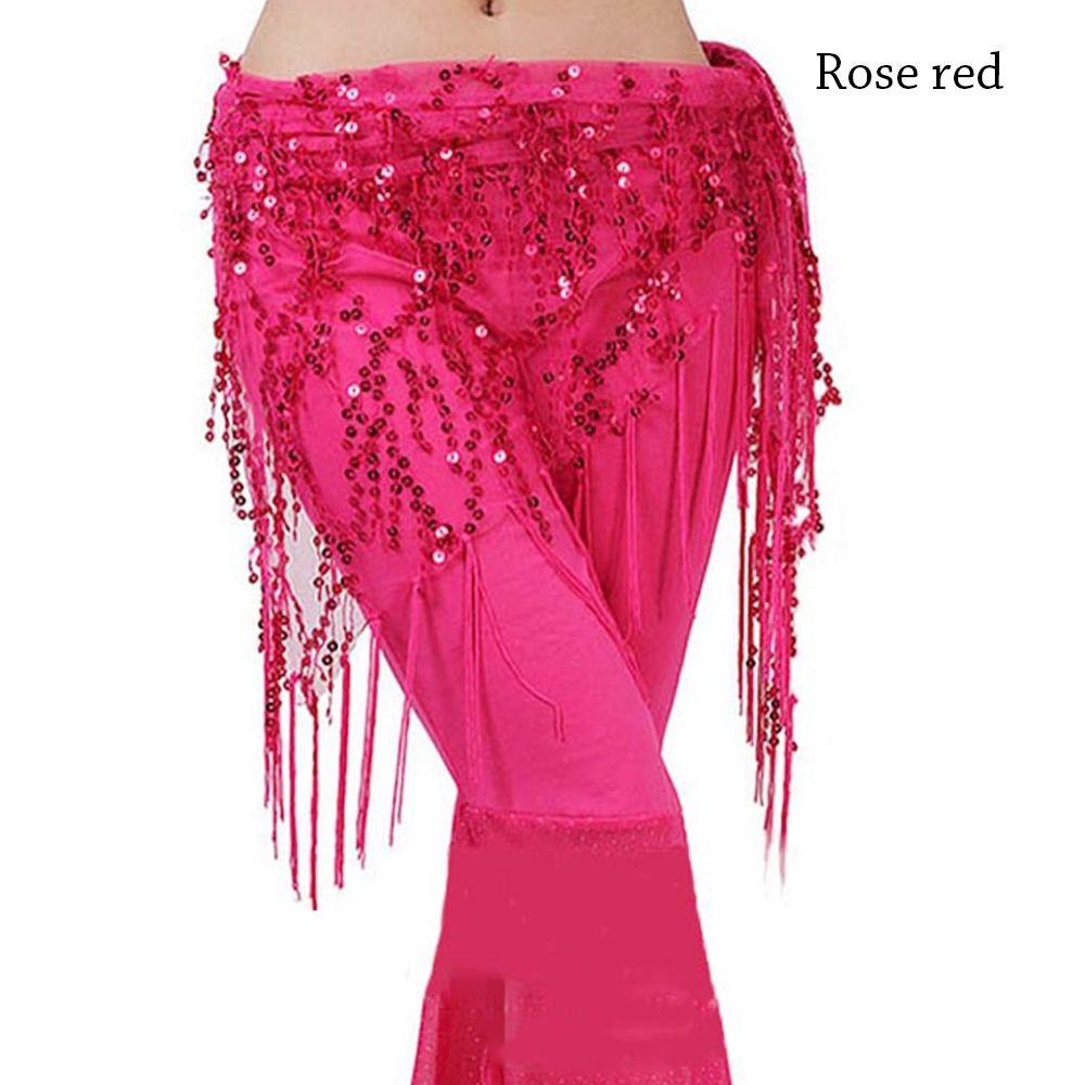Женская юбка с кисточками и пайетками для танцовщицы, пояс для танца живота, поясная цепочка, хип-шарф