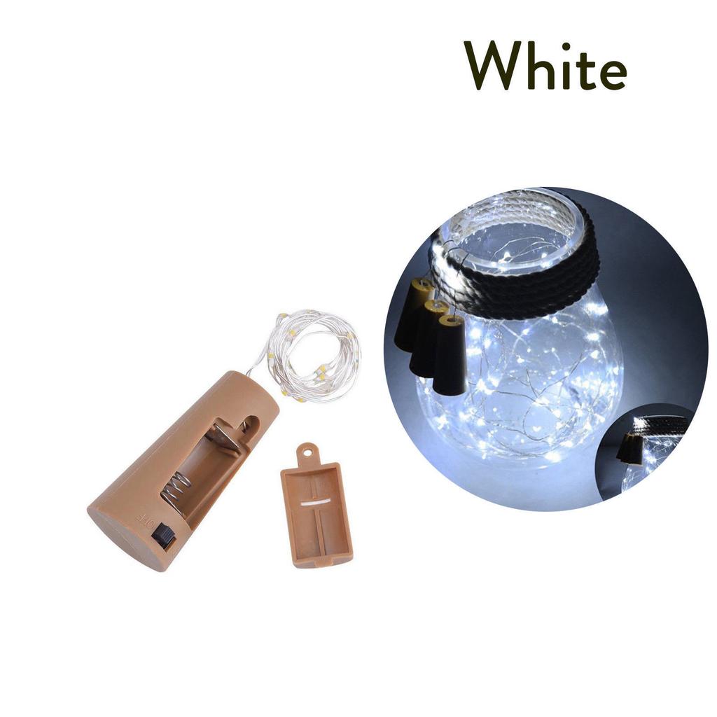 1М Светодиодная гирлянда на бутылку вина для вечеринки, медная, сказочная, пробка, ночник-пробка, на батарейках, стеклянное украшение