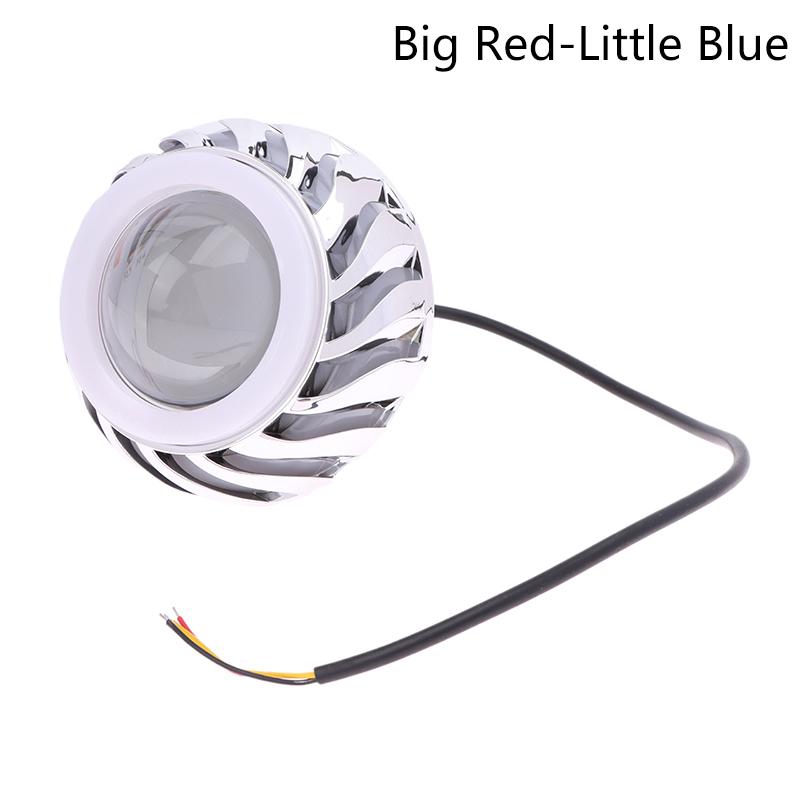 Многоцветный светодиодный фара Halo для мотоцикла, точечный светильник с белым светом, линза проектора, двойной фара Angel Devil Eye Cyclone-Type