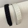 Non-Slip Korean Wide Headband Black White Color Temperament Hair Band Polka Dot Headband  Wash Face