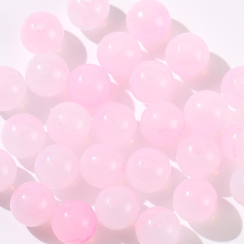 100 шт. желейных цветных круглых бусин ручной работы для изготовления браслетов и ювелирных изделий