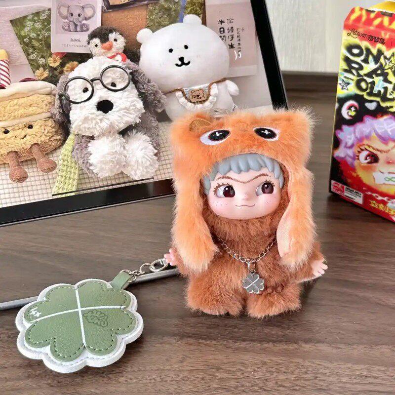 Genuine In Stock Wakuku 3.0 On A Roll Series  Dolls Cute Fluffy Collectable Figure Bag Charm Keychain Toys Holiday Gift