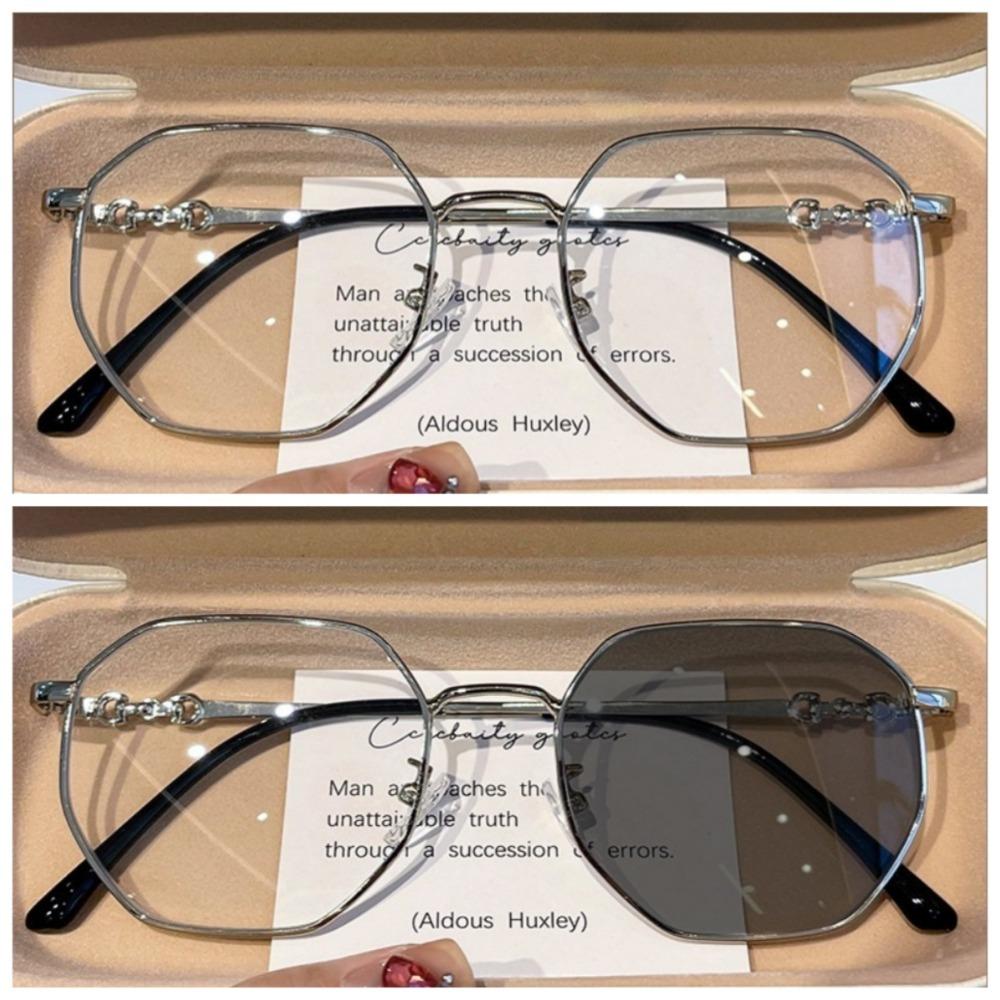 Фотохромные очки для женщин с защитой от синего света, УФ-фильтр UV400, Хамелеон, Сменные линзы, Очки