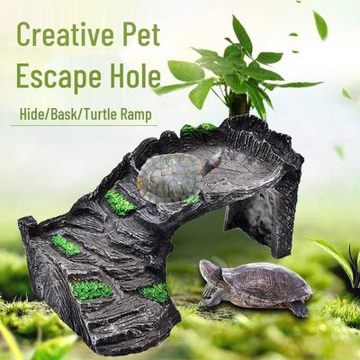 Платформа для баскинга и укрытия для черепах: Два-в-одном Плавучее место для отдыха и Рампа для лазания для Красноухих черепах и Китайских прудовых черепах