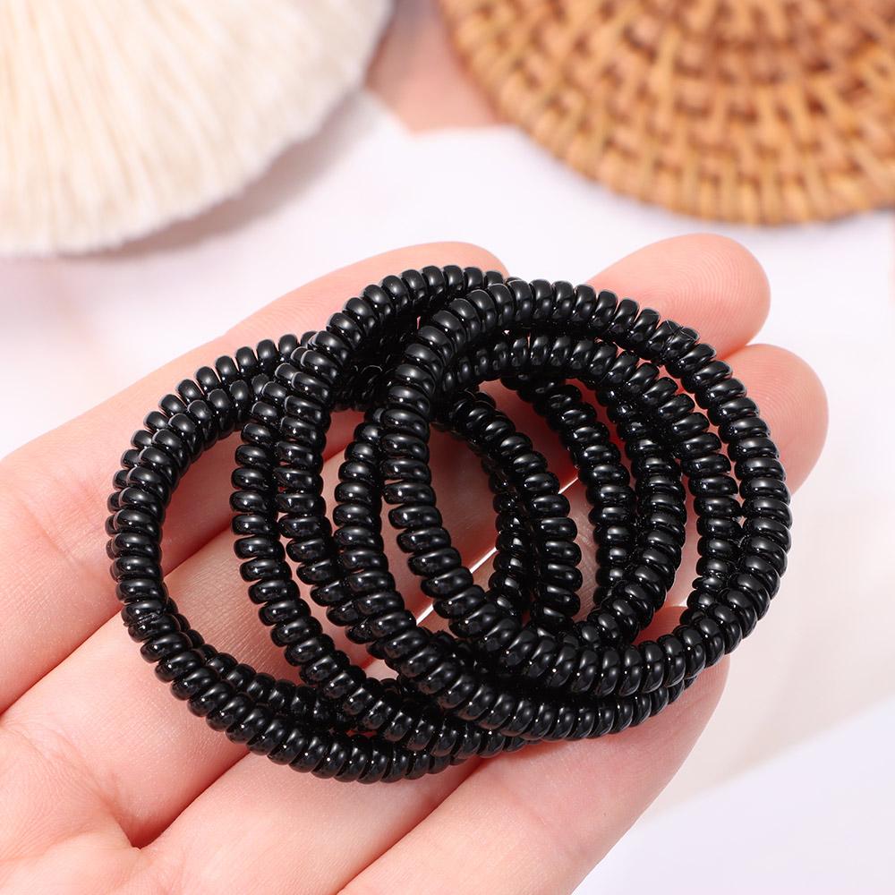 20pcs Women Girls Elastic Ponytail Holder Rubber Hair Ropes Telephone Wire