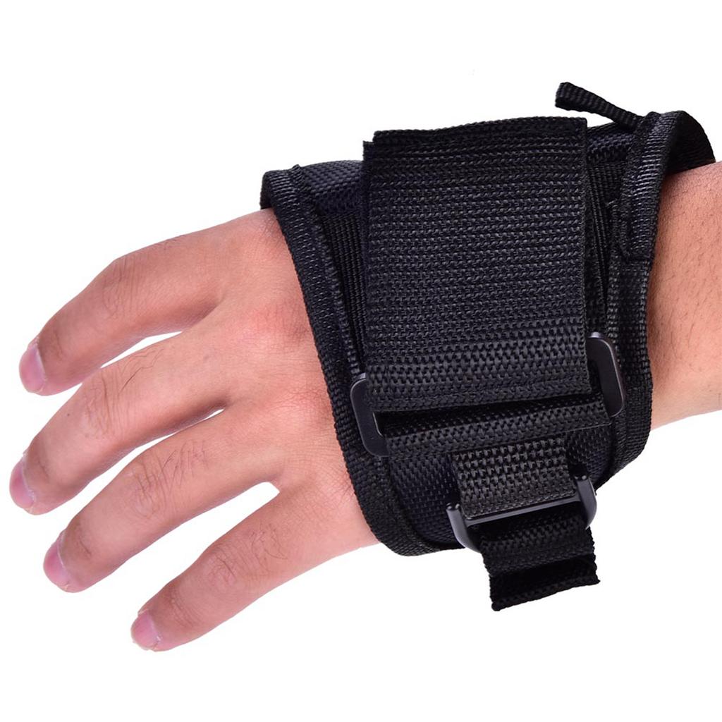 Durable Portable Black Diving Light Flashlight Torch Holder Glove Underwater Accessory