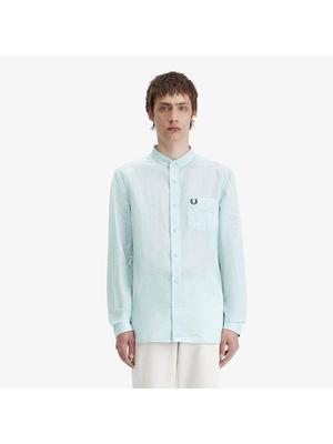 [headquarters Genuine] Fred Perry [sharp] Рубашка с воротником Grandad из льняной смеси R30 Afpm2417763 R30 qzgAfpm2417763 R30