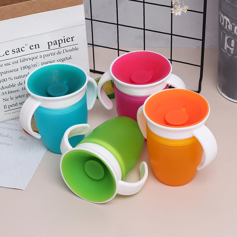 На 360 градусов можно вращать волшебную чашку для обучения ребенка, чашку для питья, герметичный ребенок