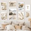 Mountain Acorn Reed Feather Posters Cottongrass Leopard Wall Art Canvas Paintings And Prints Wall Pictures ForLiving Room Decor