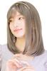 Легкий Средний Полный Жар Поставляется с Париком Молочный Чай [Класс] Парик, Модный, Средний, Полудлинный, Натуральный, Термостойкий, Сетка,
