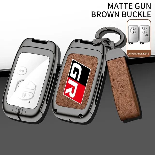 UWSY2 Auto TPU Zinc Alloy Key Case Bag For Toyota GR 86 Supra Yaris RAV4 Prius Corolla C-HR Camry Auris Car Key Chain Metal Key Shell