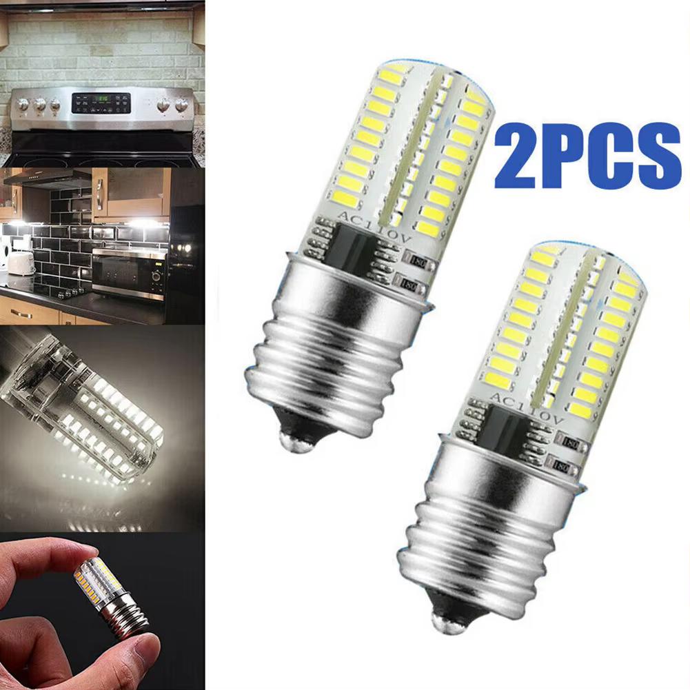 2Pcs Dimmable E17 LED Bulbs Microwave Oven Light AC 110V-130V Light Microwave Oven Lamp Light Bulbs General Kitchen Wholesale