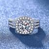 2026 Inlaid Square Bag Zircon Ring Women's Light Luxury Personality Ring Index Finger Ring