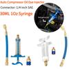 Car A/C Oil/Dye Injector 30Ml 1Oz with Low Side Quick Coupler Adapter 1/4 Air Conditioning Automotive Oiler Injection Syringe
